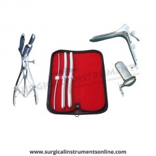 Hegar uterine dilator 3 pieces set,3-4, 11-12, 13-14, mathieu speculum, grave large, collin large